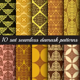 10款锦缎无缝图案集合