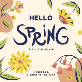 你好春天插画海报