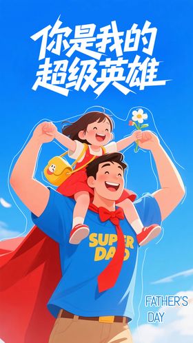 父亲节宣传海报感恩如山超级