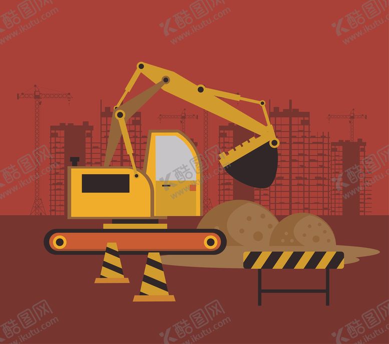 编号：75999506251906355879【酷图网】源文件下载-扁平建筑插画