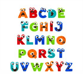 创意怪兽字母