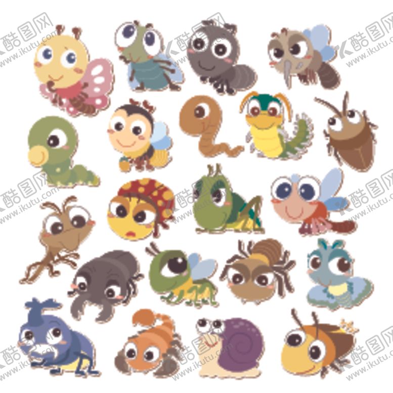 编号：83365609170036511186【酷图网】源文件下载-卡通昆虫