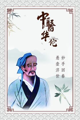 中医版面华佗中医人物