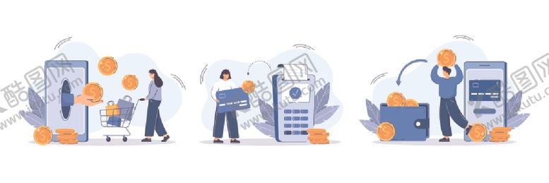 编号：31852110301744377263【酷图网】源文件下载-金融理财插画