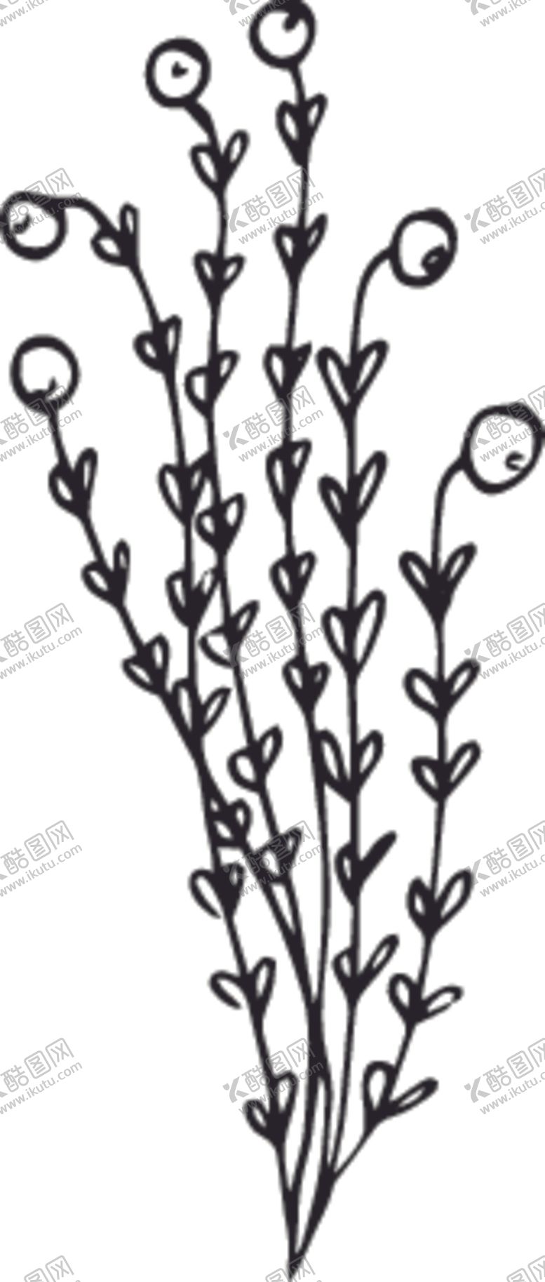 编号：16589309250659548116【酷图网】源文件下载-手绘花卉元素