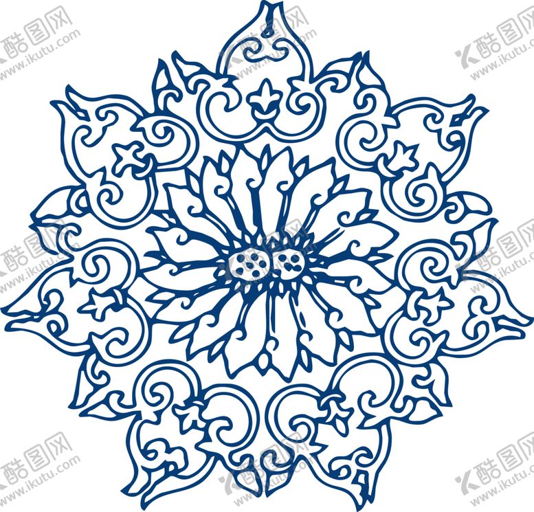 编号：78457605030418346944【酷图网】源文件下载-青花瓷图案