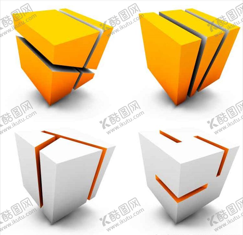 编号：29251609151457399418【酷图网】源文件下载-3D立体方块立方体抽象图形素材