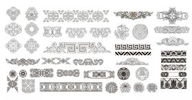 多样古典古代花纹图案设计素材