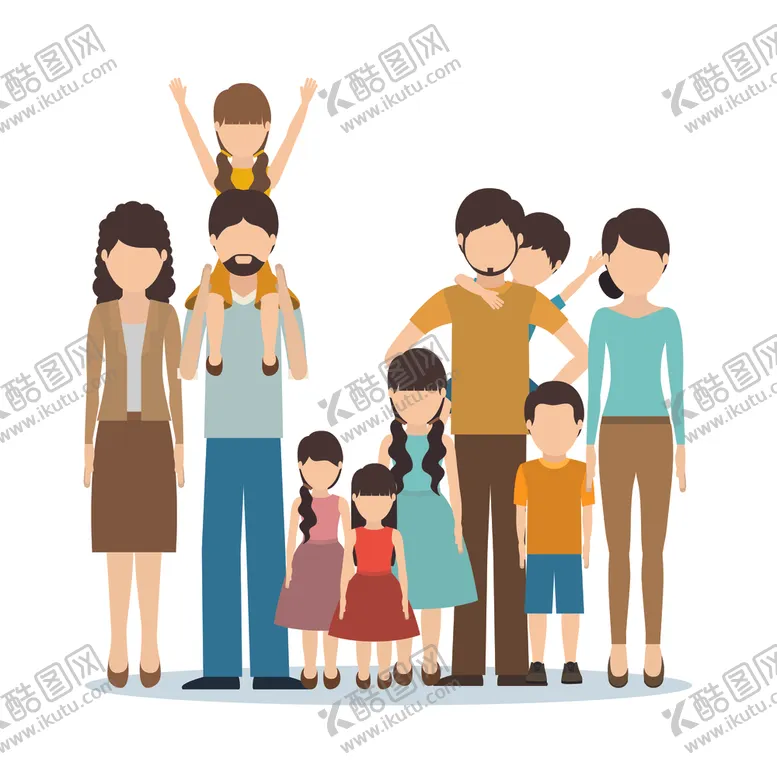 编号：92205607041202219225【酷图网】源文件下载-家庭成员生活插画