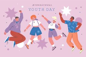 青年节活力青年欢乐跳跃