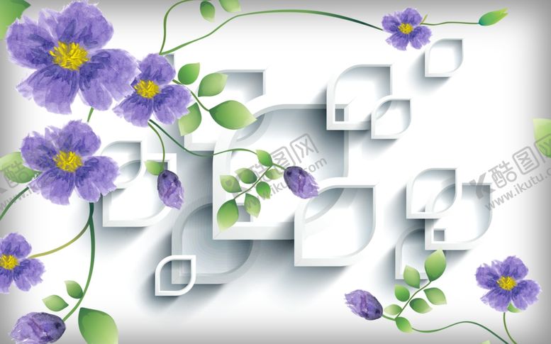 编号：56989706170419127473【酷图网】源文件下载-3D花背景墙