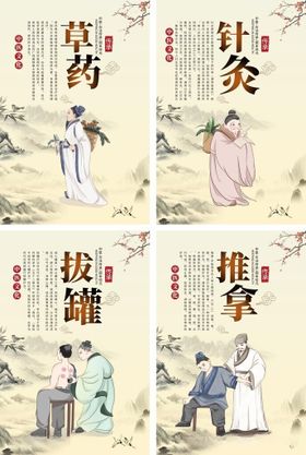 复古创意中医养生系列海报挂画