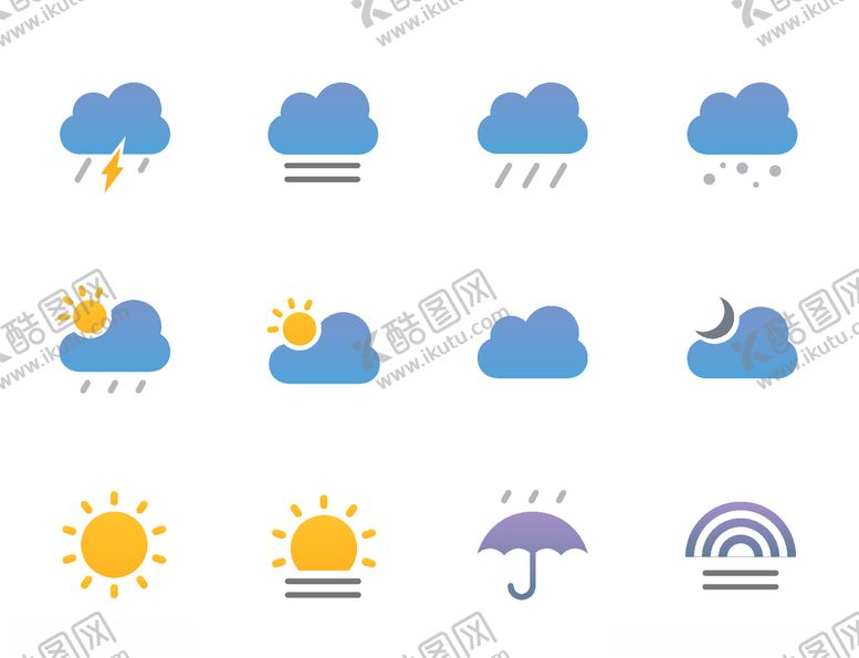 编号：69584710072035097438【酷图网】源文件下载-天气图标