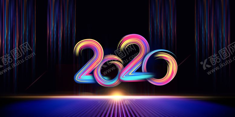 编号：60879807030829478311【酷图网】源文件下载-2020炫彩字体科技背景