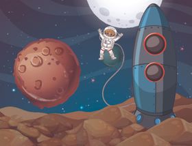 卡通宇航员