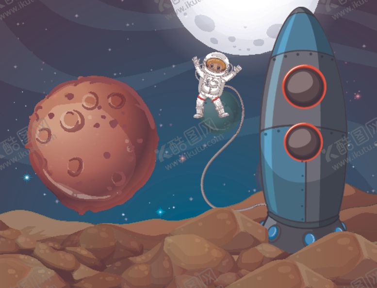编号：71683210021234149462【酷图网】源文件下载-卡通宇航员