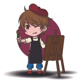 卡通人物仔小孩形象扁平