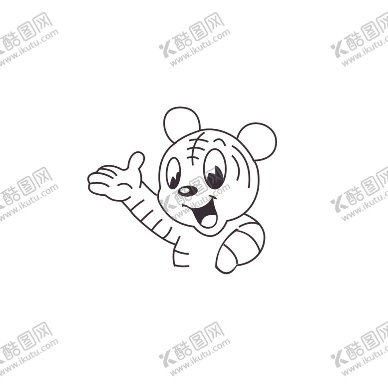 编号：22513201151309112522【酷图网】源文件下载-线条老虎
