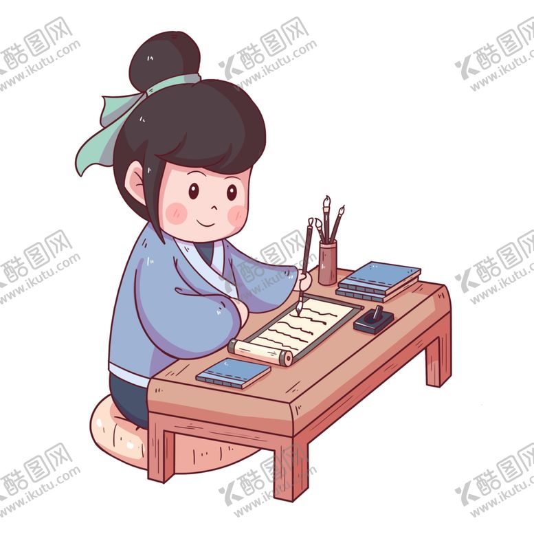 编号：41463901192226185190【酷图网】源文件下载- 古装练书法 