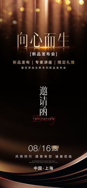 奢华黑金商务邀请函