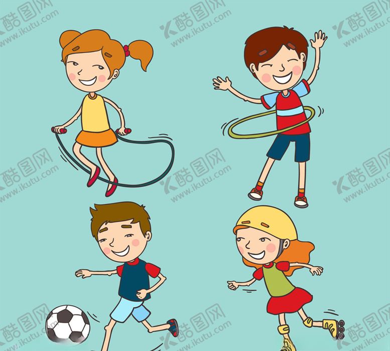 编号：20241509282320061766【酷图网】源文件下载-彩绘玩耍的快乐儿童矢量图