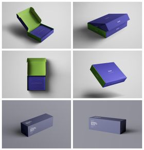 商务品牌立体方盒样机