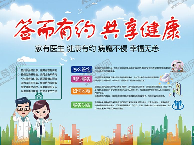 编号：42743801300020086282【酷图网】源文件下载-家庭医生签约海报