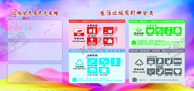 编号：90702210181303485848【酷图网】源文件下载-垃圾分类光荣榜