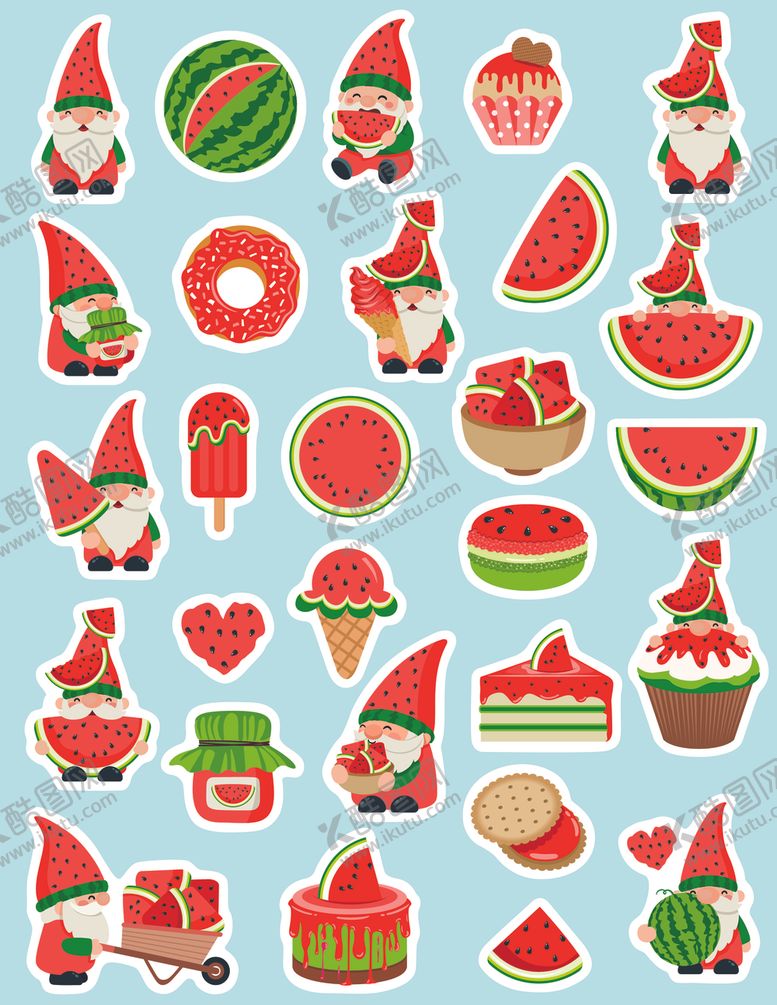 编号：34399211010534192007【酷图网】源文件下载-夏日水果插图