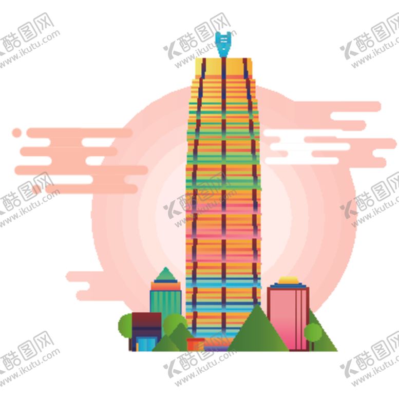 编号：45026809152149086042【酷图网】源文件下载-创意城市地标建筑物插画