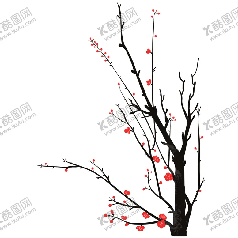 编号：30987105031751221821【酷图网】源文件下载-中国风水墨梅