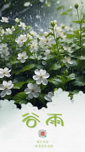 谷雨海报折页广告灯片