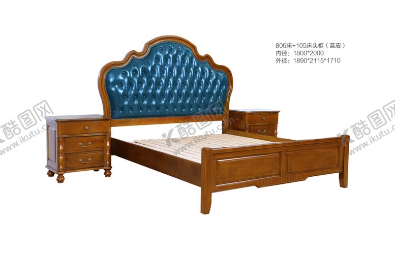 编号：70876309211430085922【酷图网】源文件下载-复古美式床