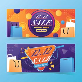 双十二促销横幅设计