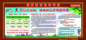 艾滋病梅毒乙肝健康宣传栏
