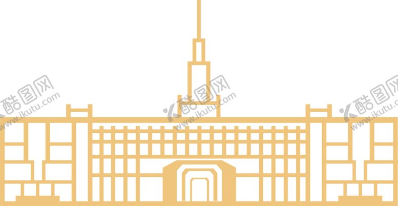 编号：79359705101126555034【酷图网】源文件下载-兰州大学积石堂手绘线稿