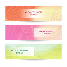 多彩抽象横幅设计模板