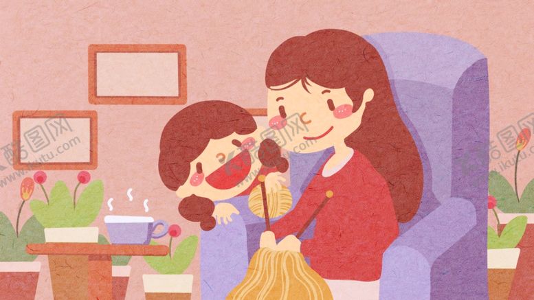 编号：70343110120612435434【酷图网】源文件下载-母亲节插画