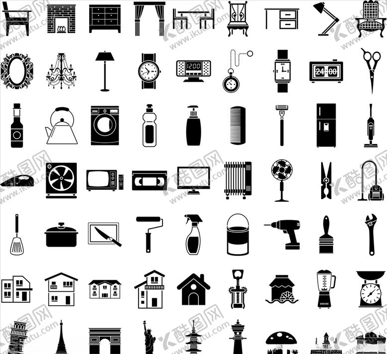 编号：43532709241524063273【酷图网】源文件下载-生活元素图标
