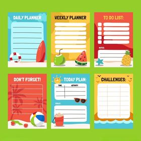 多彩儿童活动计划表模板