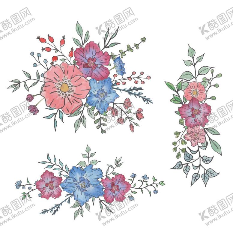 编号：55129912061243073827【酷图网】源文件下载-手绘花卉