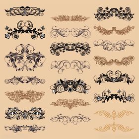 复古华丽装饰花纹图案集