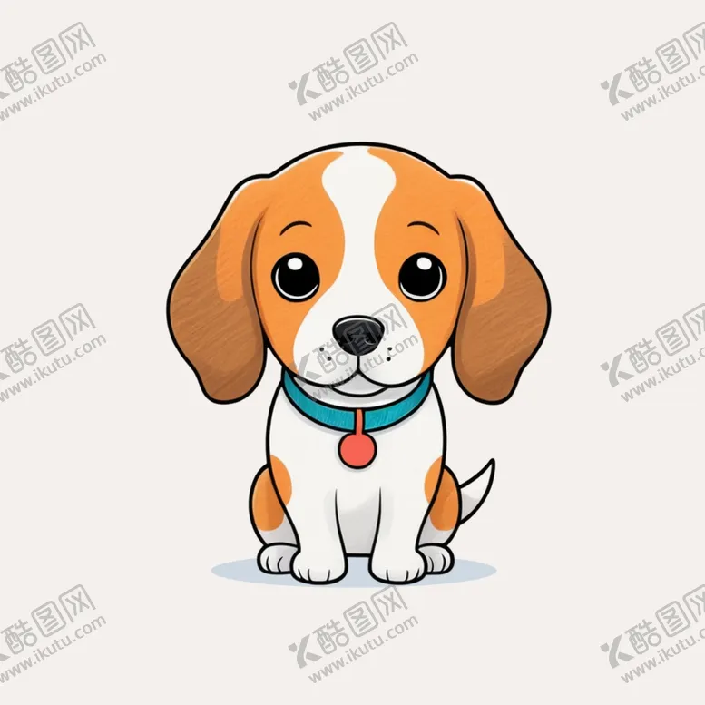 编号：14968102250346197520【酷图网】源文件下载-手绘卡通比格犬