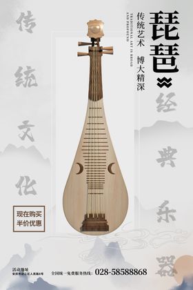 琵琶海报乐器乐器班乐器培训班