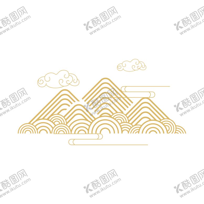 编号：48969201241210135589【酷图网】源文件下载-三角形山水简图线条