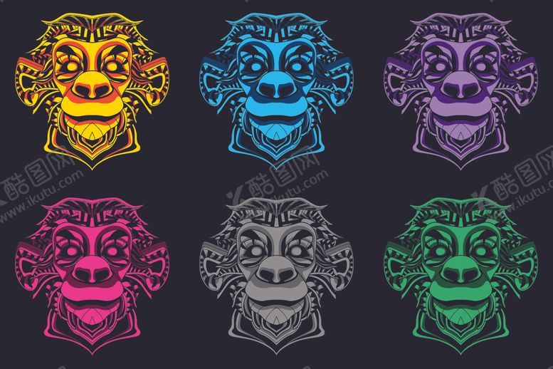 编号：44067709170412364911【酷图网】源文件下载-动物头像