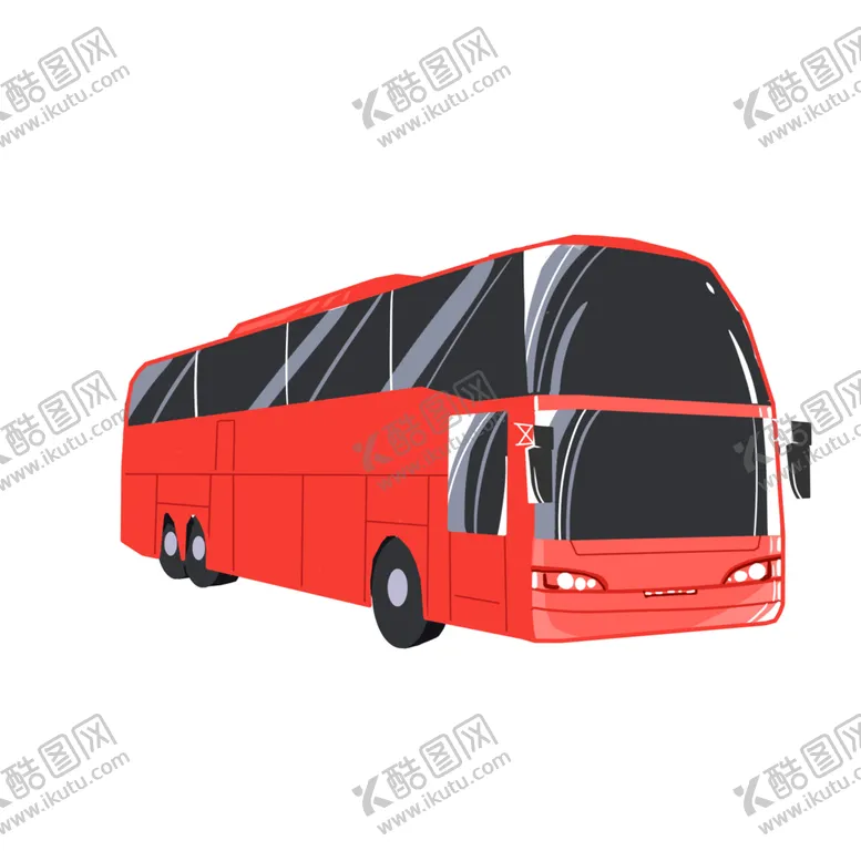 编号：27832801141432026065【酷图网】源文件下载-春运春节回家过年红色大巴