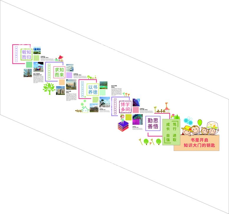 编号：88739210192128495397【酷图网】源文件下载-幼儿园书籍文化墙