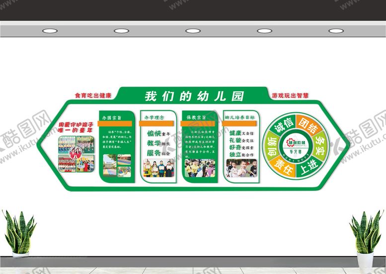 编号：45842009281543319451【酷图网】源文件下载-幼儿园文化墙