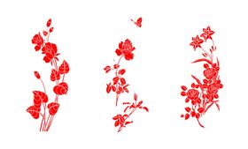 玫瑰花绘画线条图朵雕刻